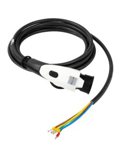 Câble type 2 monophasé 5 m pour montage fixe, forme et finition du produit visibles
