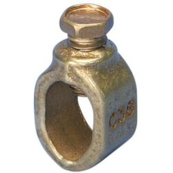 Détails visibles de Collier pour piquet de terre en bronze silicium pour Clames, connecteurs, griffes et attaches