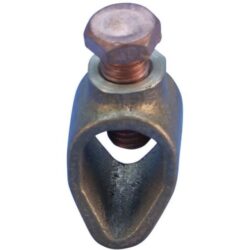 Détails visibles de Collier de terre bronze pour piquet 5/8-3/4 pour Clames, connecteurs, griffes et attaches