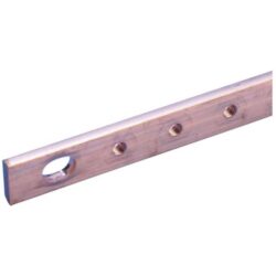 Barre taraudée cuivre 20x5x1000 mm M6, configuration visible
