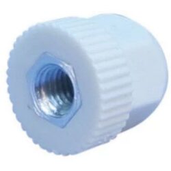 Écrou plastique avec insert laiton M6, configuration visible