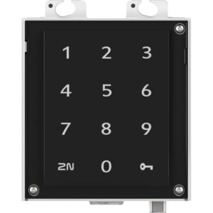 Clavier à code de contrôle d'accès tactile, finition Nickel et noir
