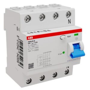 Détails visibles de Interrupteur différentiel sélectif type B 4P 63A 300mA pour Interrupteurs différentiels