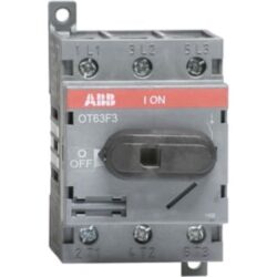 ABB - Interrupteur-sectionneur OT63F3 3P 63A commande frontale rail DIN bornes - 1SCA105332R1001