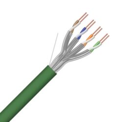 Câble réseau Cat 6A U/FTP LSOH vert, configuration visible