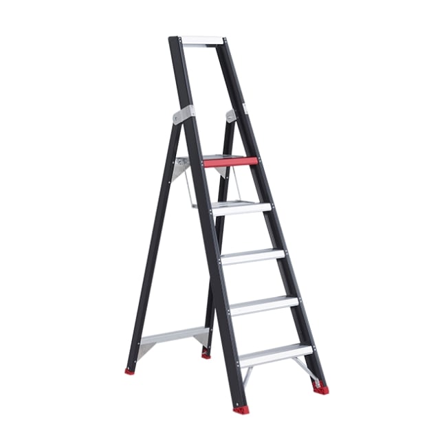 Escabeau simple accès 5 Altrex détail produit Détails visibles de Escabeau simple accès 5 marches EN131 hauteur 2,7 m pour Escabeaux