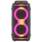 Détails visibles de Enceinte Bluetooth portable noire avec éclairage LED PWR08 pour Haut-parleurs