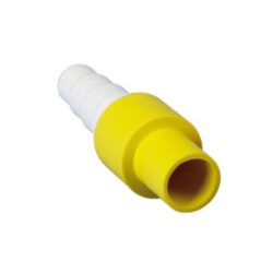 Réduction cannelée F16 mm jaune, en Plastique