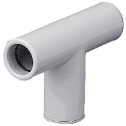 Té PVC blanc 20 mm pour tube de condensats, configuration visible