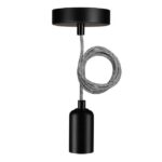 BAILEY - BAI suspension Reno E27 Noir 1.5M Câble Noir/Blanc 2x0.75 Rosace 60W - 141478