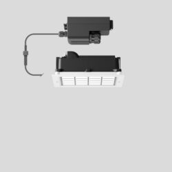 Spot encastrable plafond LED extérieur blanc 4000K, dimensions 190 x 190 x 90 mm