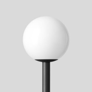 Détails visibles de Tête de mât extérieure boule graphite IP65 6K3 pour Bornes de jardin