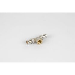 Raccord à sertir en T femelle 16x2 mm x 1/2 F, configuration visible