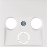 BERKER - Enjoliveur pour prise coaxiale 2 et 3 trous S.1/B.3/B.7 blanc polaire