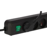 BRENNENSTUHL - Multiprise Eco-Line 8 prises avec interrupteur noir 3m H05VV-F 3G1,5 - 1159301018 – Image 3