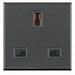 BTICINO - Axolute BS prise courant 2 modules fonce - HS4150