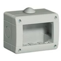 BTICINO - Boîtier saillie Idrobox IP40 - 3 modules - 1+4 entrée de câble diam. 23mm - gri - 24403