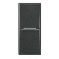 BTICINO - Bouton-poussoir Axolute - 1P NF - 250V - 10A - gris foncé - 1 module - HS4034