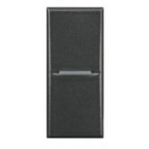 BTICINO - Bouton-poussoir Axolute - 1P NF - 250V - 10A - gris foncé - 1 module - HS4034