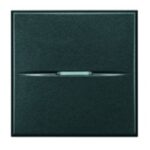 BTICINO - Bouton-poussoir Axolute - 1P NF - 250V - 10A - gris foncé - 2 modules - HS4034/2
