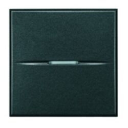 BTICINO - Bouton-poussoir Axolute - 1P NF - 250V - 10A - gris foncé - 2 modules - HS4034/2
