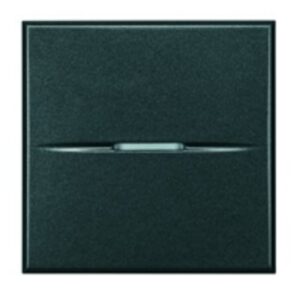 BTICINO - Bouton-poussoir Axolute - 1P NF - 250V - 10A - gris foncé - 2 modules - HS4034/2