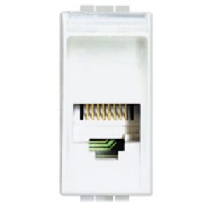 BTICINO - Connecteur RJ 11 Light type K10 pour téléphone - fiche 2841/2 - 1 module - N4258/11N