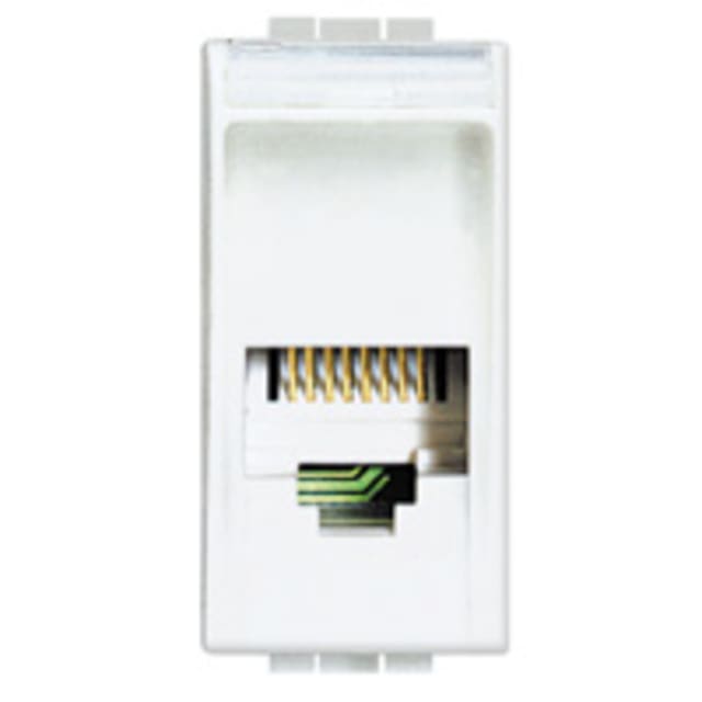 BTICINO - Connecteur RJ 11 Light type K10 pour téléphone - fiche 2841/2 - 1 module - N4258/11N BTICINO - Connecteur RJ 11 Light type K10 pour téléphone - fiche 2841/2 - 1 module - N4258/11N