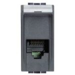 BTICINO - Connecteur RJ 11 Living type K10 pour téléphone - fiche 2841/2 - 1 module - L4258/11N