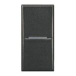 BTICINO - Interrupteur inverseur axial Axolute - 1P - 250V - 16A - gris foncé - 1 module - HS4004