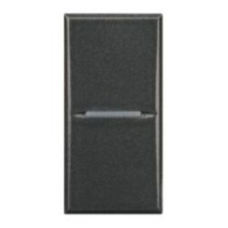 BTICINO - Interrupteur inverseur axial Axolute - 1P - 250V - 16A - gris foncé - 1 module - HS4004