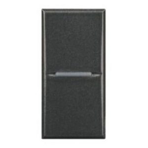 BTICINO - Interrupteur inverseur axial Axolute - 1P - 250V - 16A - gris foncé - 1 module - HS4004