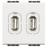 BTICINO - LL chargeur 2xUSB 1500mA 2 mod blanc - N4285C2