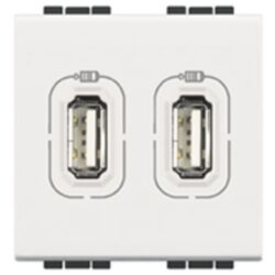 BTICINO - LL chargeur 2xUSB 1500mA 2 mod blanc - N4285C2
