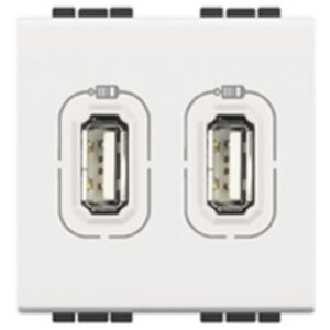 BTICINO - LL chargeur 2xUSB 1500mA 2 mod blanc - N4285C2