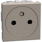 BTICINO - LightN prise 2P+T affleur. 2 mod - stone - YG4142AF
