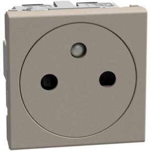 BTICINO - LightN prise 2P+T affleur. 2 mod - stone - YG4142AF