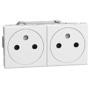 BTICINO - LightN prise 2x2P+T affl. préc 4 mod - blanc - YW4142M2AF