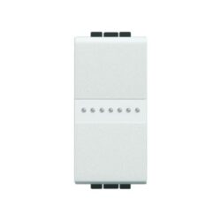 BTICINO - LivingLight - Poussoir axial 1P NO 10A 250V 1 module bornes auto blanc - N4055A