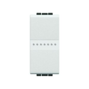 BTICINO - LivingLight - Poussoir axial 1P NO 10A 250V 1 module bornes auto blanc - N4055A