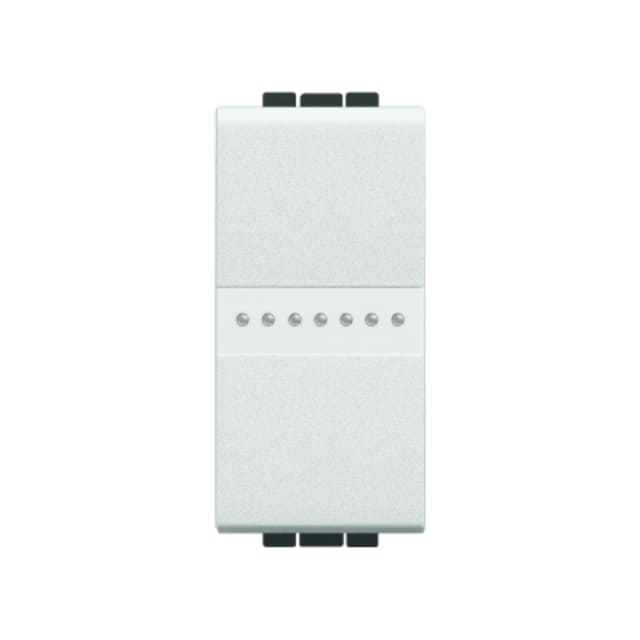 BTICINO - LivingLight - Poussoir axial 1P NO 10A 250V 1 module bornes auto blanc - N4055A BTICINO - LivingLight - Poussoir axial 1P NO 10A 250V 1 module bornes auto blanc - N4055A