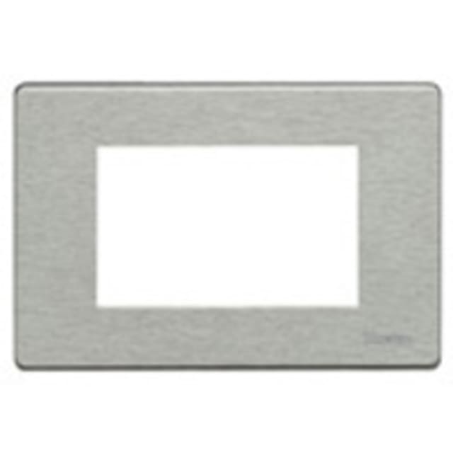 Plaque de recouvrement 3 BTICINO Magic détail produit Plaque de recouvrement 3 modules alu, finition aluminium