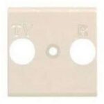 BTICINO - Plaque de recouvrement Radio/TV Magic - pour prise universelle - 2 modules - A5163/2