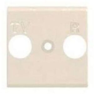 BTICINO - Plaque de recouvrement Radio/TV Magic - pour prise universelle - 2 modules - A5163/2