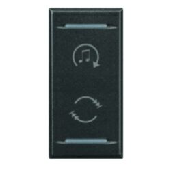 BTICINO - Touche My Home pour Axolute - symbole fonctions distribution sonore - gris foncé - HS4911BF