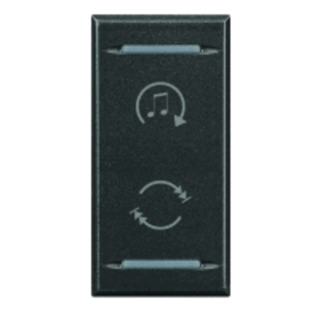 BTICINO - Touche My Home pour Axolute - symbole fonctions distribution sonore - gris foncé - HS4911BF BTICINO - Touche My Home pour Axolute - symbole fonctions distribution sonore - gris foncé - HS4911BF