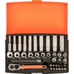 Bahco - Jeu de douilles longues et de douilles 6 pans 1/4'' métrique et embouts de tourn - SL25L