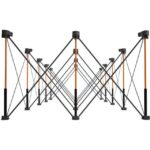 Détails visibles de Table de travail pliante Centipede 762x1220x610 mm pour équipement technique
