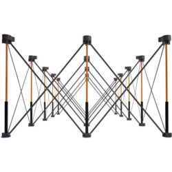 Détails visibles de Table de travail pliante Centipede 762x1220x610 mm pour équipement technique