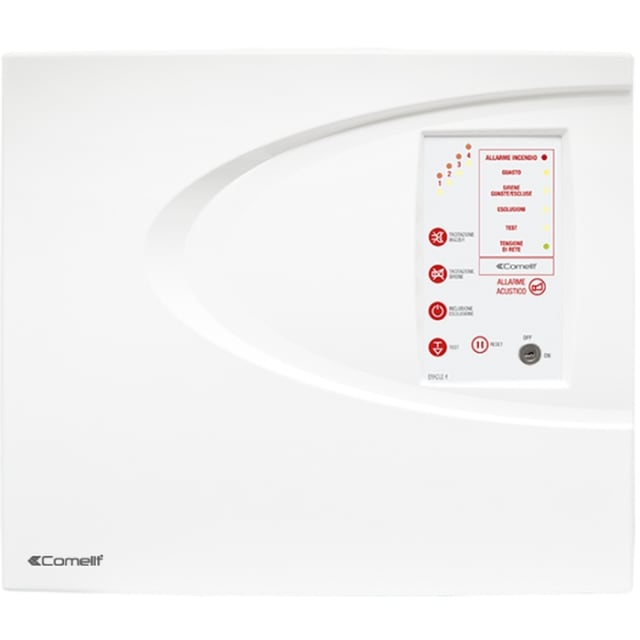 Comelit - Cent. séc.incendie eracle normal. 4 zones Comelit - Cent. séc.incendie eracle normal. 4 zones
